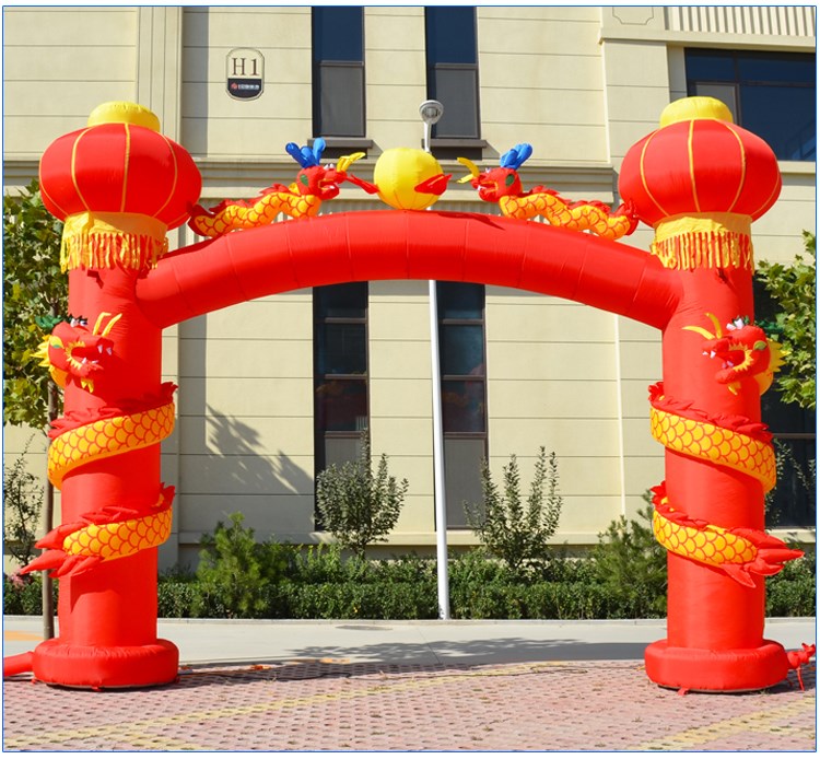 青县充气灯笼柱拱门